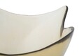 Bol decorativ, Leaf Bordeaux, Mauro Ferretti, 30x18 cm, sticla reciclata