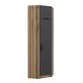 Dulap pentru haine, Minerva, Kale Anthracite Oak, 74x255x52 cm, PAL, Antracit / Stejar