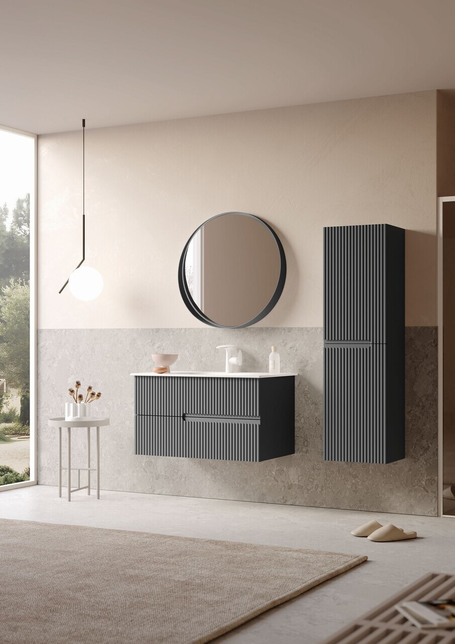 Dulap de baie, Hanah Home, Moonlight 40, Antracit mat — imaginea 3