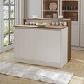Masa de bucatarie, Hanah Home, 2800, 120x100x80 cm, PAL MELAMINAT, Pin Atlantic / Alb