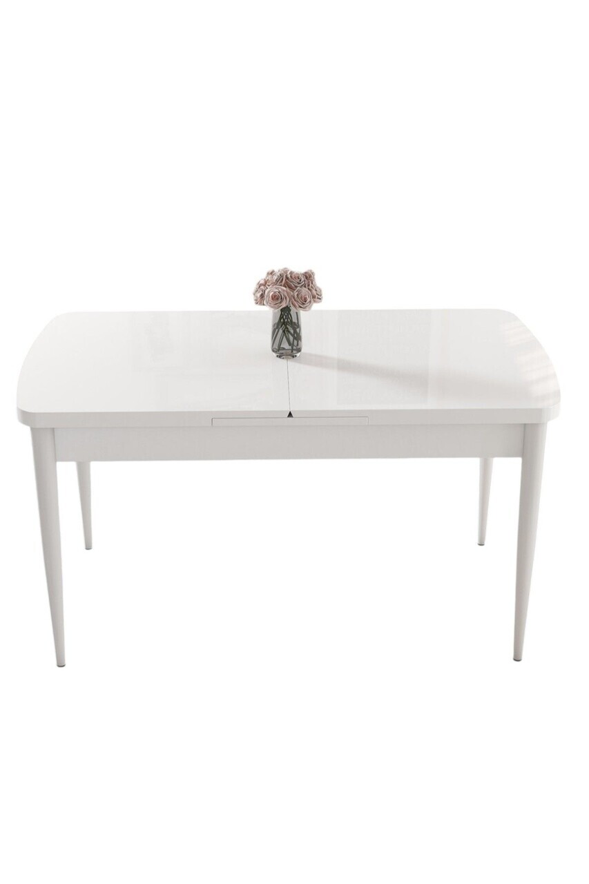 Masa extensibila, Hanah Home, Via, 80x78x132 cm, Alb — imaginea 2