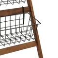 Suport coș pentru raft, Puqa Design, Miles, 145x60x22 cm, PAL, Stejar / Negru