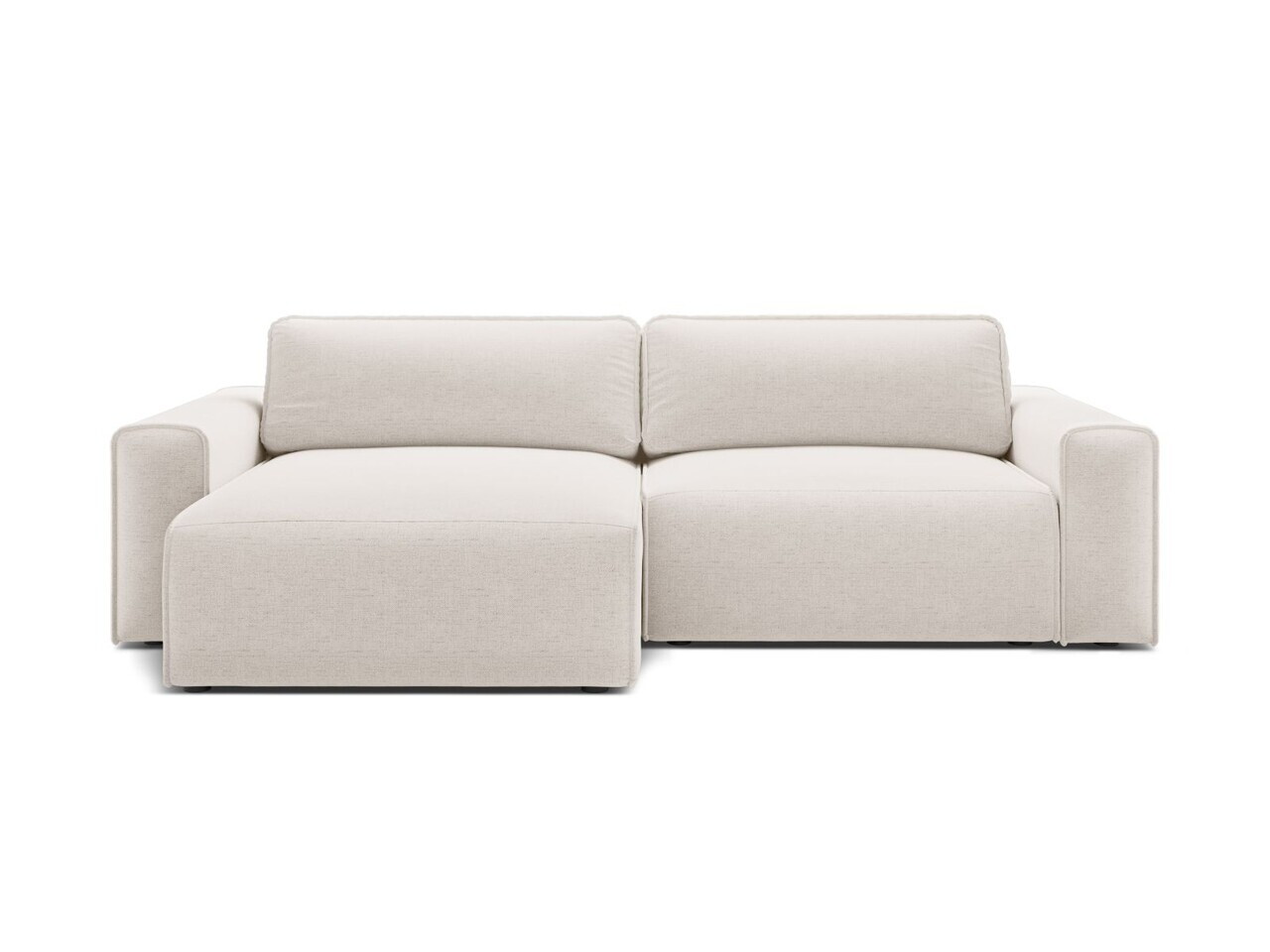 Coltar extensibil stanga 3 locuri, Victor, Micadoni Home, 246x148x83 cm, tesatura structurata, bej deschis