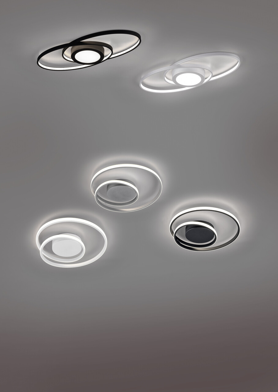 Plafoniera Galaxy, RL, 57x23x4 cm, 28W, 1x SMD, metal, negru