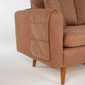 Canapea 3 locuri, Unique Design, 867UNQ1354, Lemn de pin, Maro