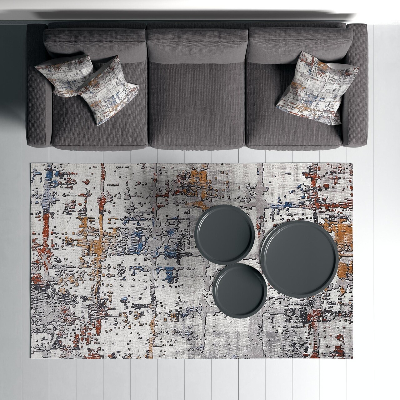Covor, Woopamuk367, 180x280 cm, Bumbac/Poliester, Multicolor - view 2