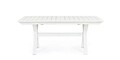 Masa extensibila pentru gradina/terasa Kenyon, Bizzotto, 180/240 x 100 x 76 cm, aluminiu, alb