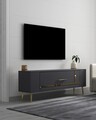 Comoda TV, Olivia, Retrop1, Antracit / Aur