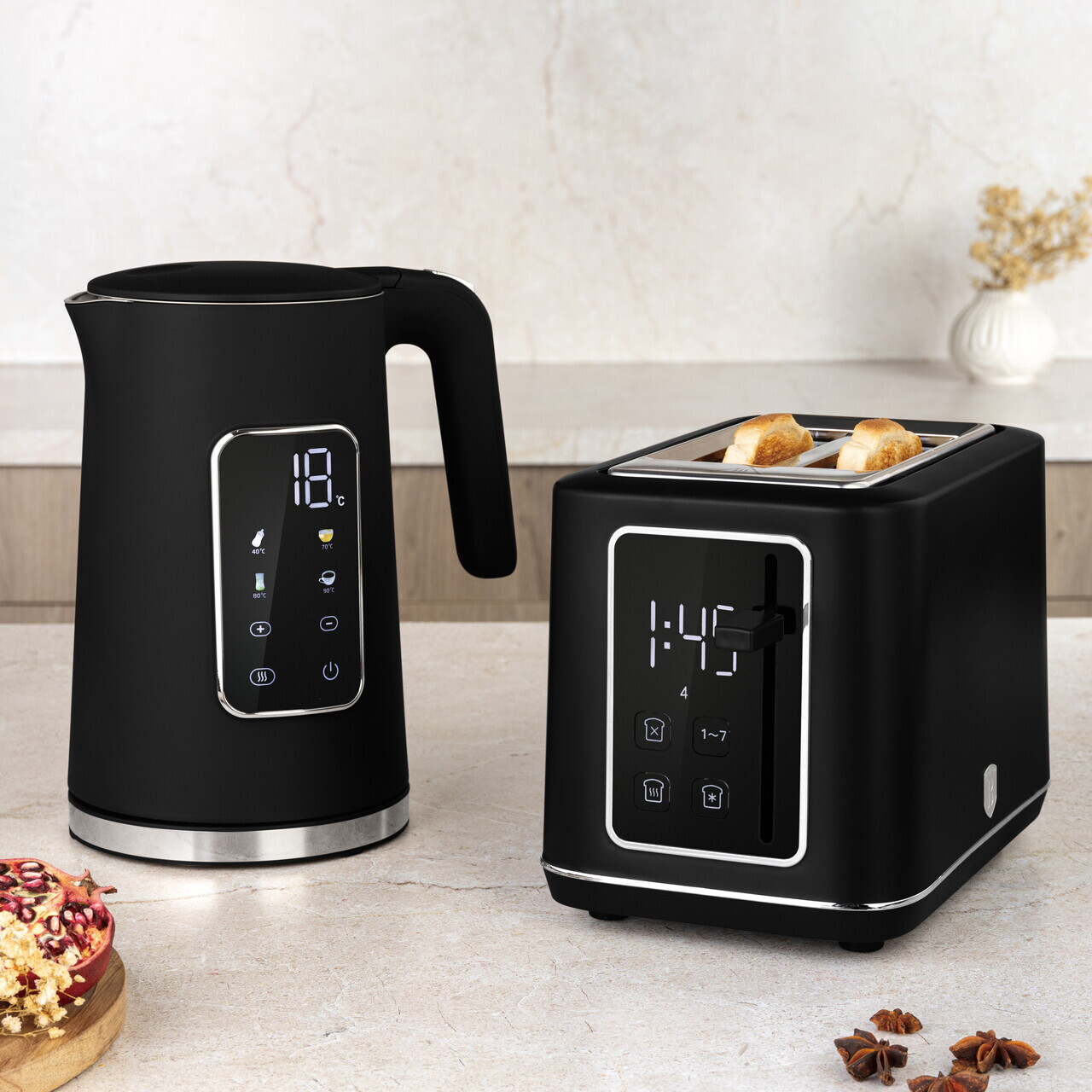 Prajitor de paine digital Berlinger Haus, Matte Black, 27.8x16.6x19.1 cm, inox, negru - imagine 9