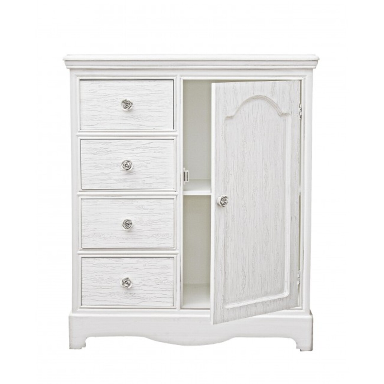 Bufet inferior, Blanc, Bizzotto, 66x32.5x80 cm, MDF, alb, finisaj mat