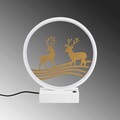 Lampa de masa, Shadow, 526SHD1144, Metal, Alb/Auriu