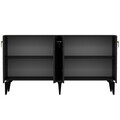 Consola, Olivia, Ipek, 150x79x40 cm, PAL , Antracit / Aur