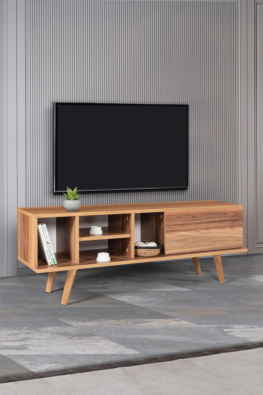 Comoda TV, Hanah Home, Ela 3332, 130x47x35 cm, PAL, Maro — imaginea 4