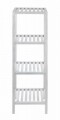 Organizator baie Norway, Wenko, 36 x 36 x 112 cm, lemn nuc, alb