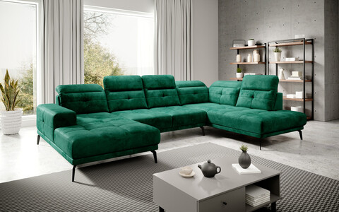 Coltar dreapta 6 locuri ELTAP, RT-35NU, Bretan, 350x205x107 cm, lemn/poliester, verde inchis