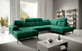 Coltar dreapta 6 locuri ELTAP, RT-35NU, Bretan, 350x205x107 cm, lemn/poliester, verde inchis