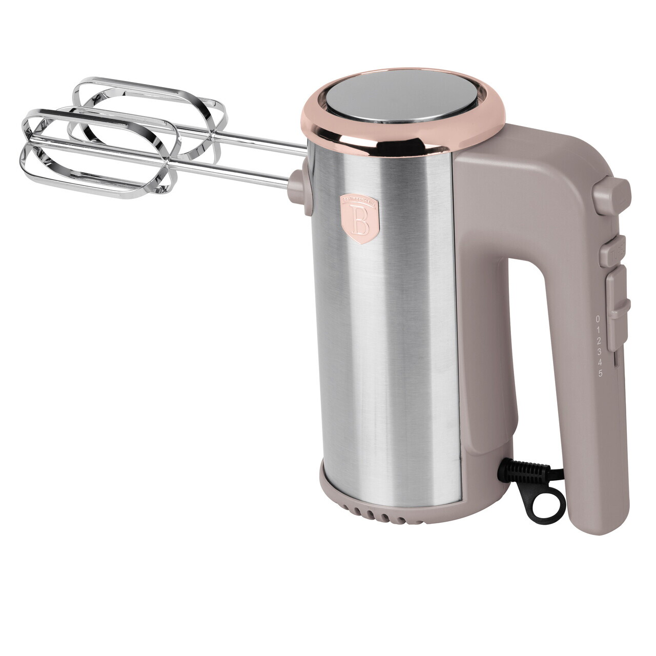 Mixer de mana cu suport Berlinger Haus, Taupe, 300W, plastic/inox, taupe mat - imagine 3