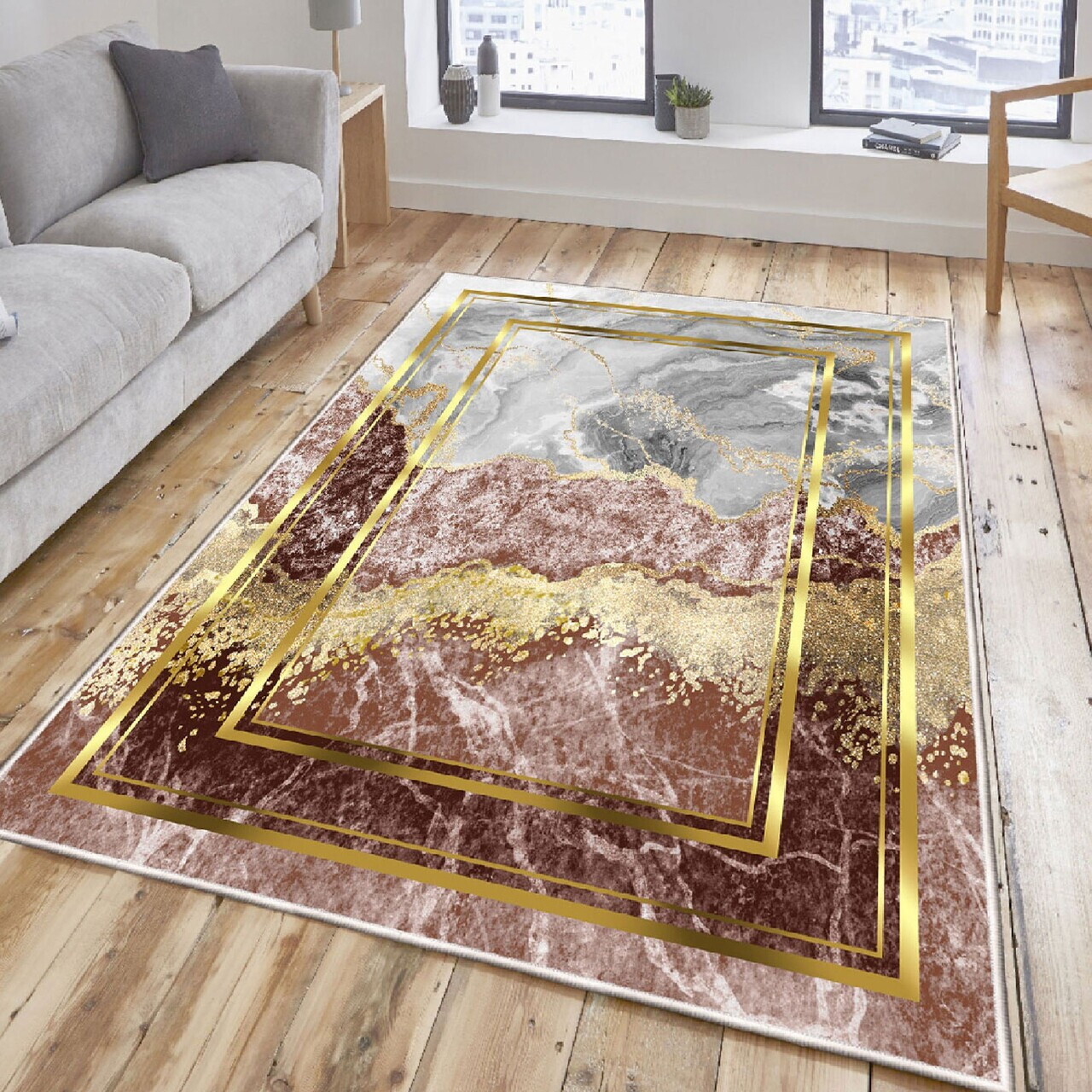 Covor Els2409 140x220 cm Catifea Multicolor