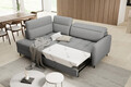Coltar extensibil stanga 3 locuri ELTAP, LT-03MAN, Barea, 208x160x100 cm, lemn/poliester, gri