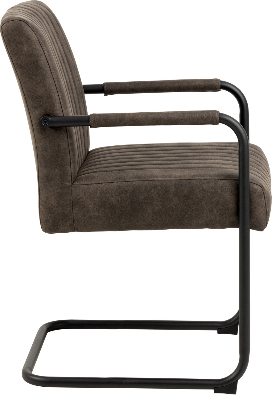 Scaun Adele, Actona, 50.5x64.5x84.5 cm, poliester/otel, antracit - view 8