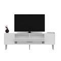 Comoda TV, Olivia, Dekolp4, Alb / Argintiu