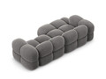 Coltar stanga 3 locuri, Loretto, Cosmopolitan Design, 250x147x68 cm, catifea, gri