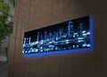 Tablou decorativ cu lumina LED, 3090DACT-6, Canvas, 30 x 90 cm, Multicolor