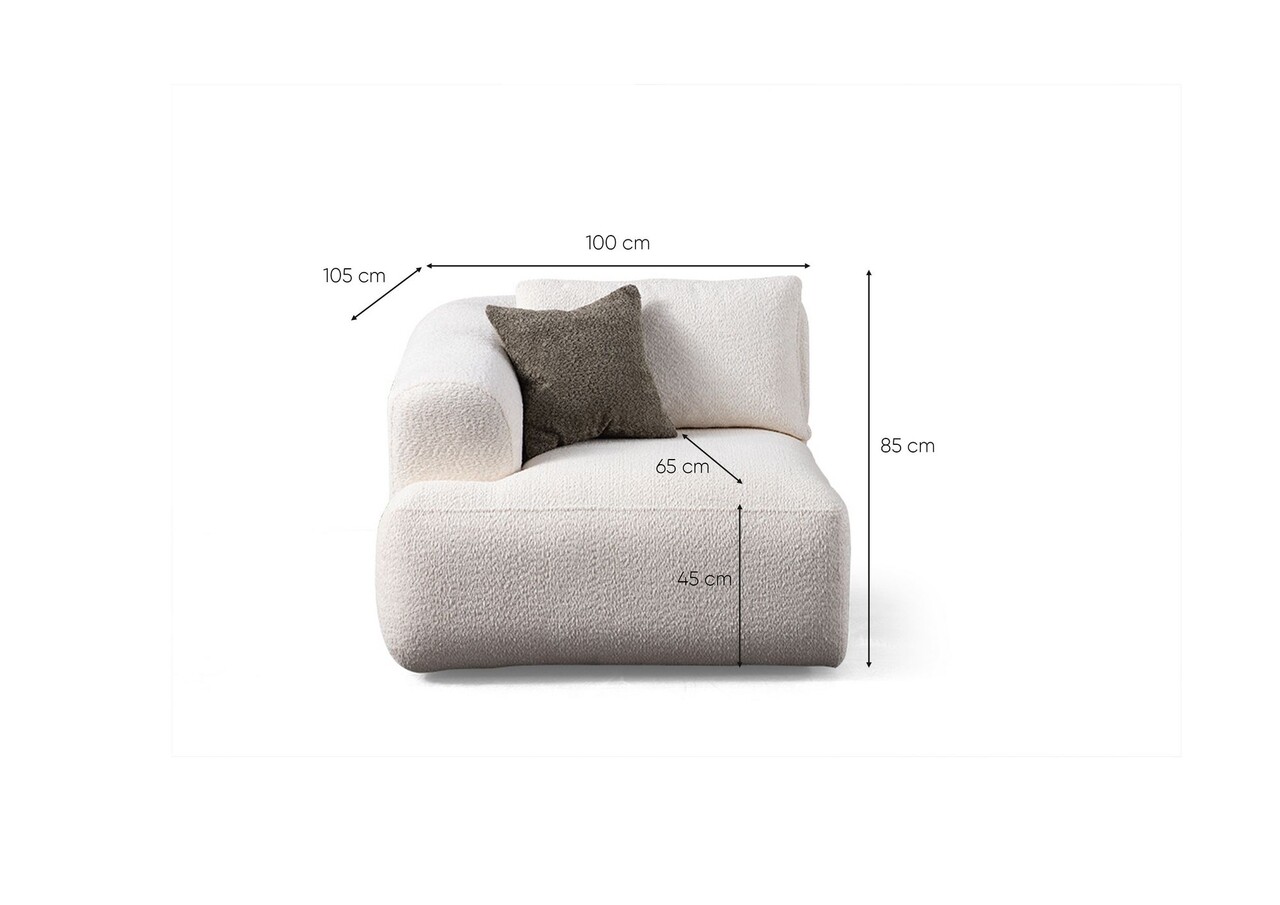 Coltar, Atelier del Sofa, 560ARE5250, Cadru: LEMN/PAL, Alb