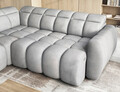 Coltar extensibil stanga 4 locuri ELTAP, LT-04SO, Falconn, 258x208x107 cm, lemn/poliester, gri