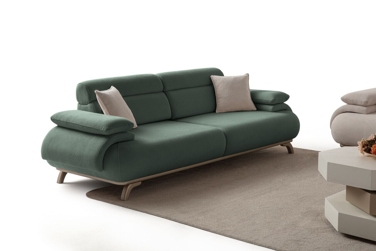 Canapea 3 locuri, Atelier del Sofa, 752EST1138, Lemn de carpen/PAL melaminat, Verde - view 8