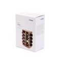 Set 16 recipiente pentru condimente si suport, Lenne, Homla, 17x12x28 cm, lemn/sticla, natur