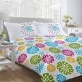 Lenjerie de pat dubla King Size Fiesta V.1, 4 piese, 240 x 250 cm, 100% bumbac, multicolora