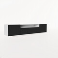 Comoda TV ADRK, Noemi, 200x41x40 cm, PAL melaminat/MDF, negru/alb