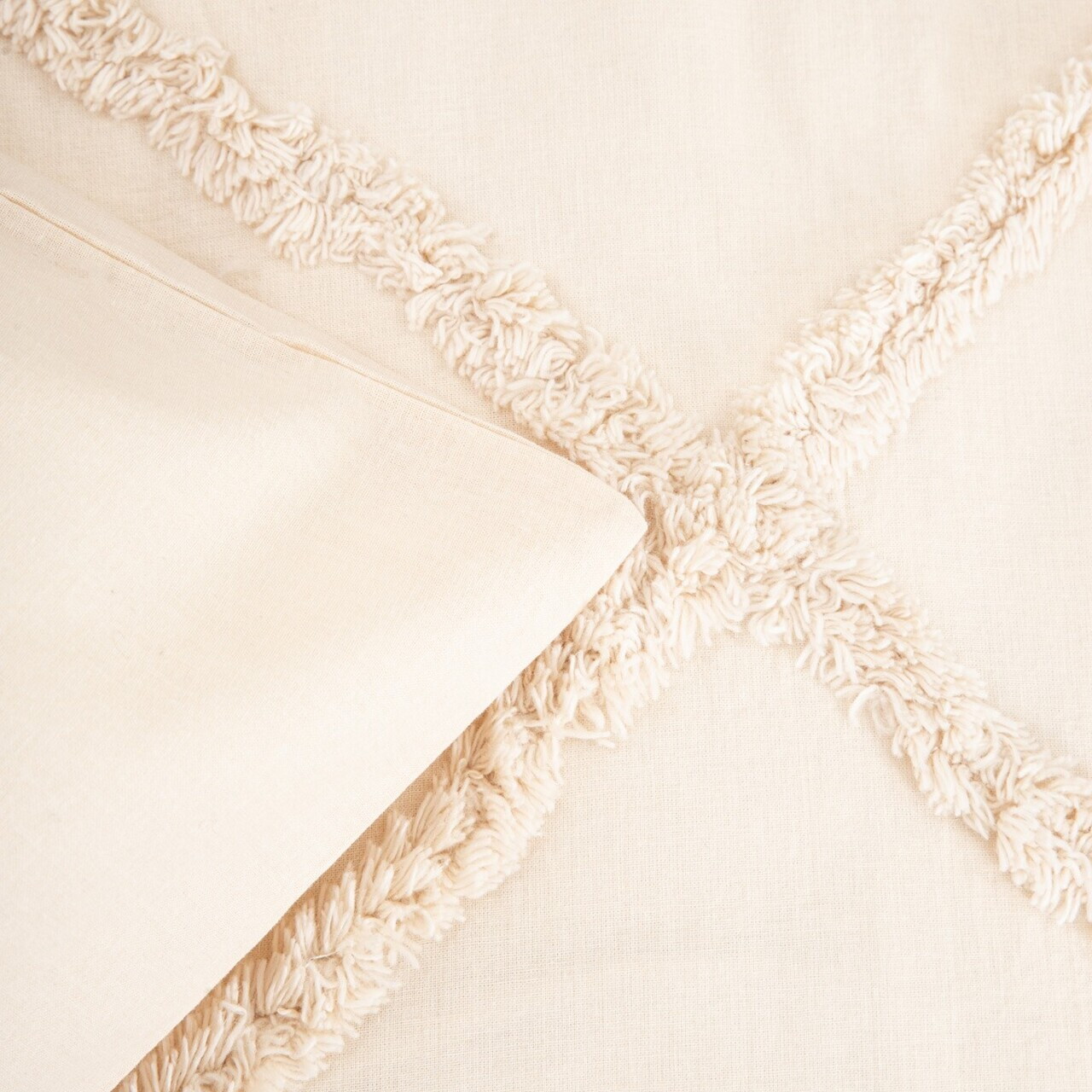 Lenjerie de pat King Size, Delia, Homla, 200x220 cm, 3 piese, bumbac, bej - view 3
