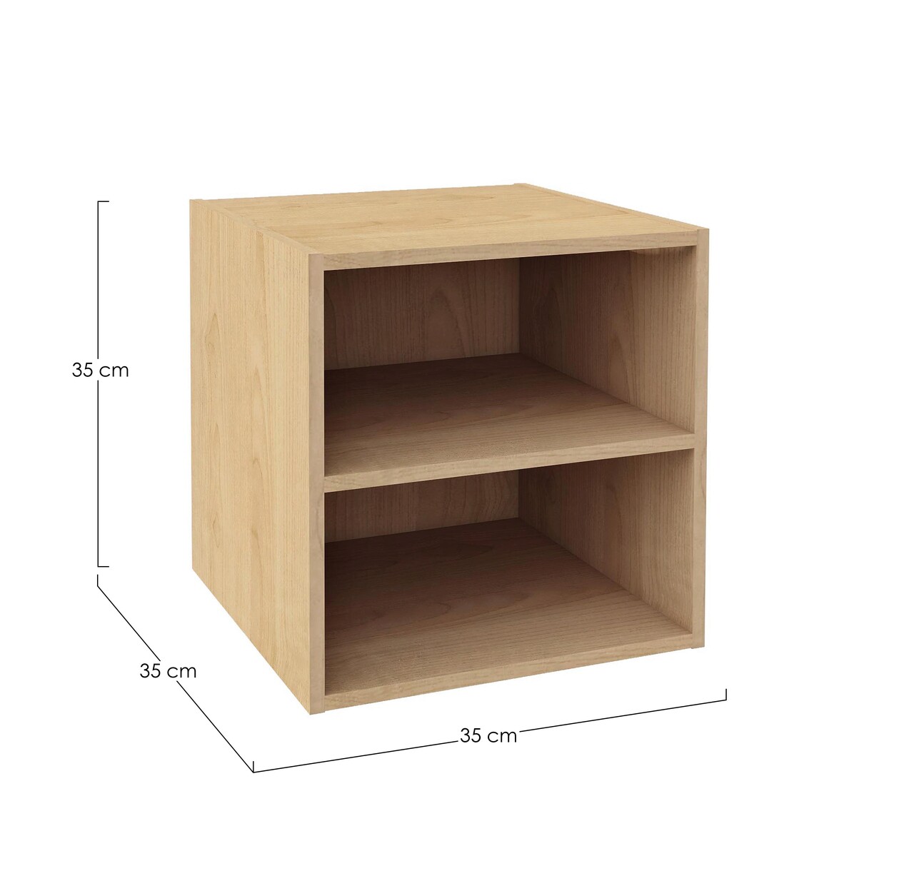 Raft modular Composite Cube W-Shelf, Bizzotto, 35x35x35 cm, PAL/MDF, natural - 2 | YEO