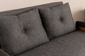 Canapea extensibilă cu 2 locuri, Futon, 859FTN2724, Metal , Gri inchis