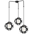 Lustra, Opviq, 892OPV1542, Fier, Negru/Nichel