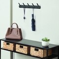 Cuier Holden, iDesign, 5 agatatori, 53.3x6x9, otel, negru mat