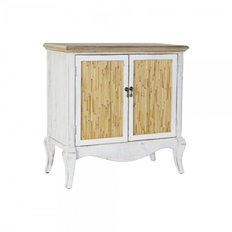 Comoda, dkd home décor, 81.5 x 38 x 82.5 cm, lemn de brad, alb/maro