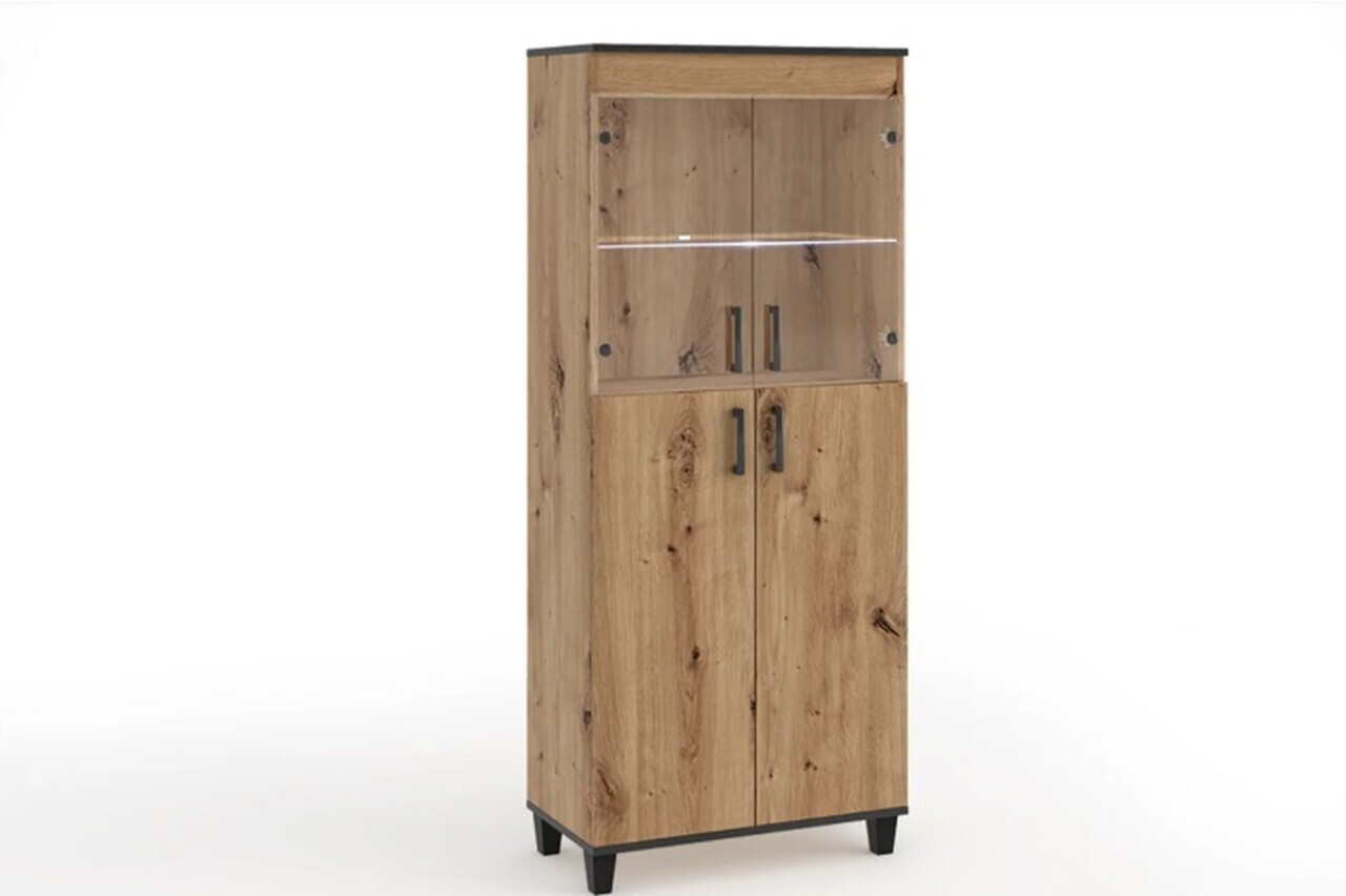 Dulap de bucatarie ADRK, Pola 05, 80x40x193 cm, PAL laminat, artisan