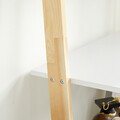 Biblioteca tip scara cu 5 rafturi Ladder, Vasalge, 60x35x171 cm, MDF/lemn de pin, alb mat/natural