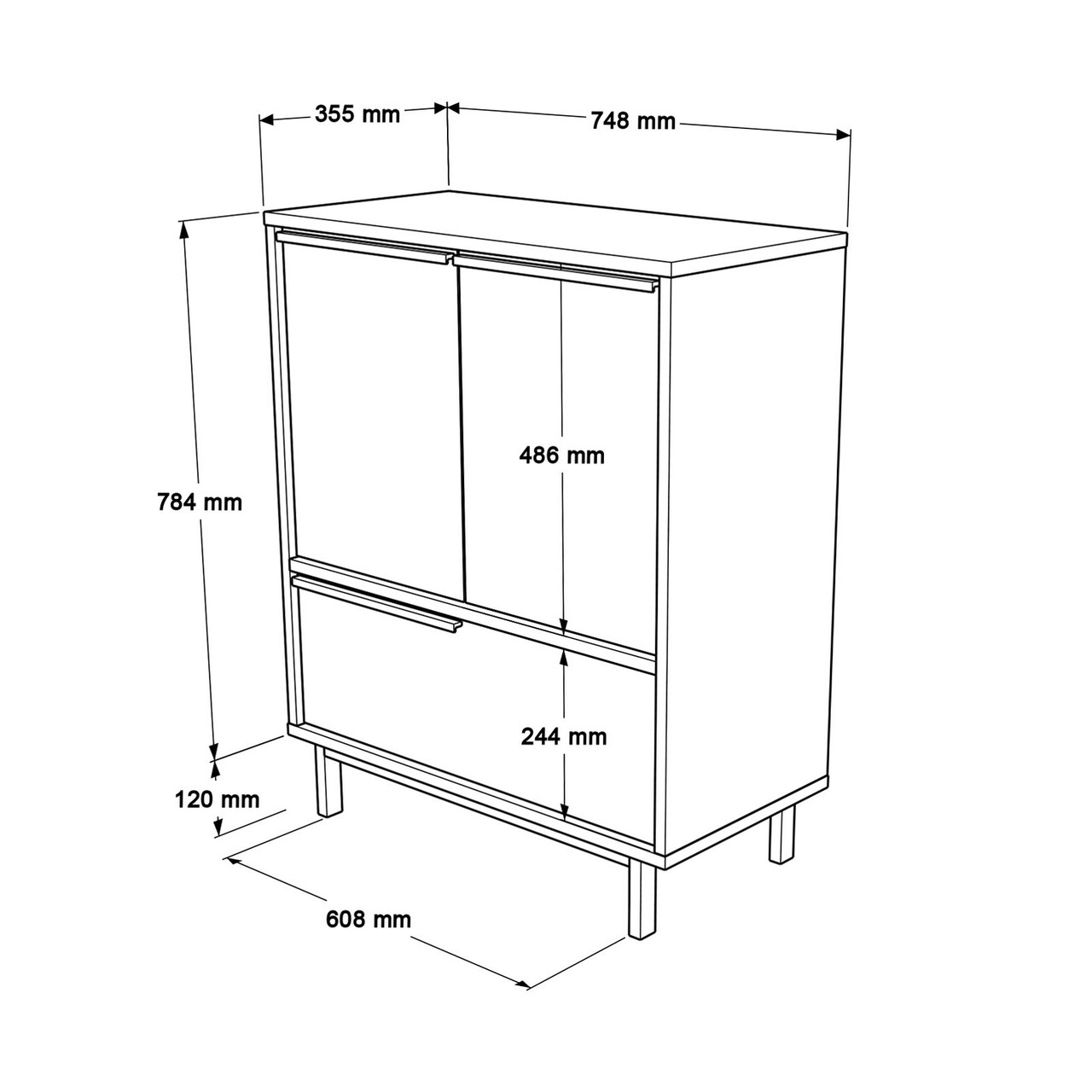 Dulap multifunctional, Locelso, On8B-S, PAL, Maro