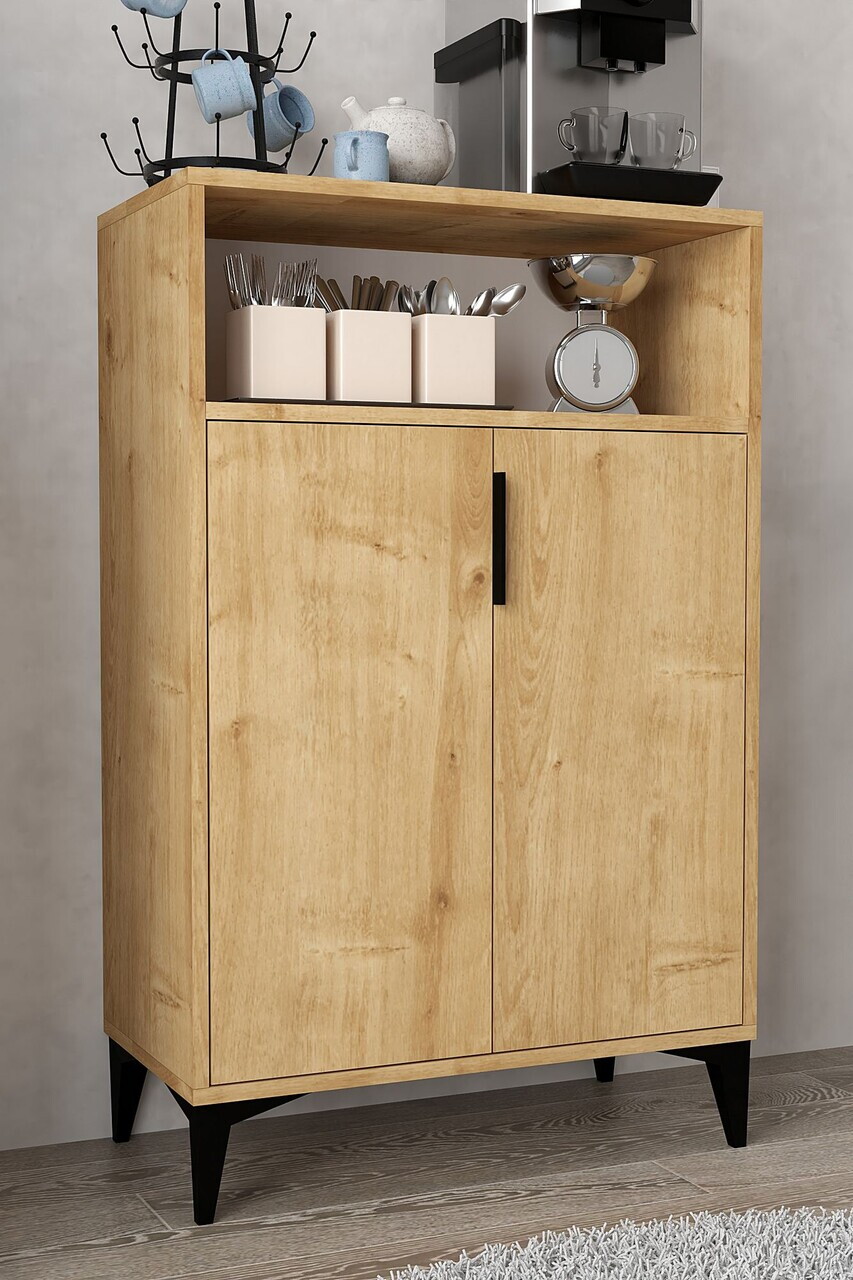 Dulap multifunctional, Hanah Home, Ada 1203, 72x114x36.5 cm, PAL, Maro — imaginea 4