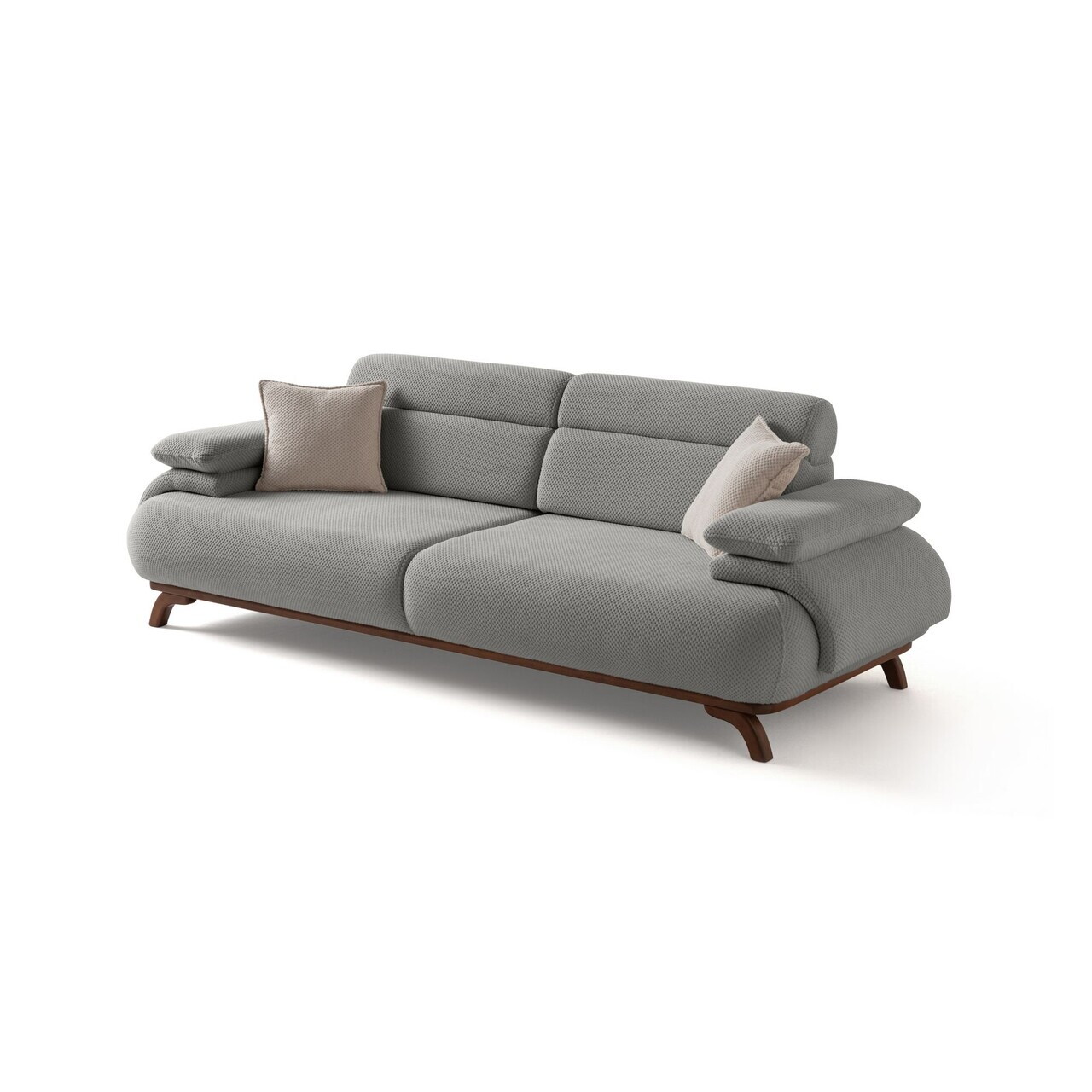 Canapea 3 locuri, Atelier del Sofa, 752EST1147, Lemn de carpen/PAL melaminat, Gri - view 10