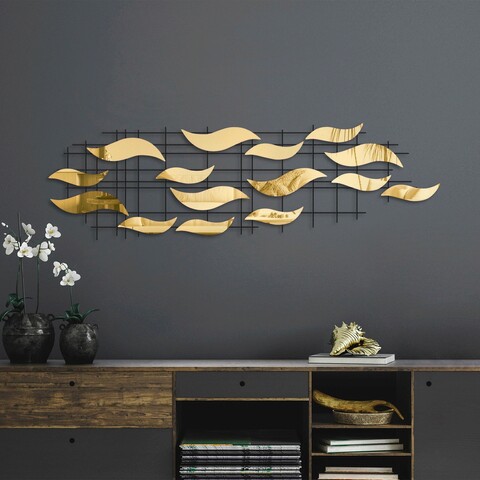 Decoratiune de perete, lumos, metal, latime: 110 cm / inaltime: 32 cm / adancime: 4 cm, multicolor
