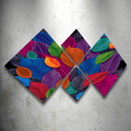 Set 4 tablouri decorative, 4MDF79077301, MDF, Imprimat UV, Multicolor