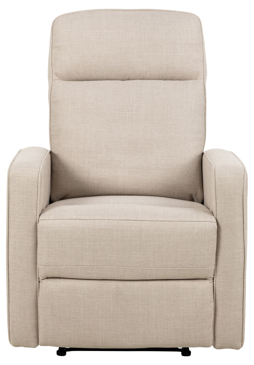 Fotoliu cu recliner Asila, Actona, 72x91x103 cm, tesatura structurata/otel, bej - view 3