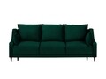 Canapea extensibila, Freesia, Mazzini Sofas, 3 locuri, cu lada de depozitare, 215x94x90 cm, catifea, verde bottle
