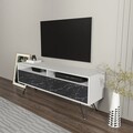 Comoda TV, Zena Home, Flay, Alb/Negru