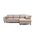 Coltar extensibil dreapta 4 locuri ELTAP, RT-18SO, Noble, 255x201x100 cm, lemn/poliester, bej